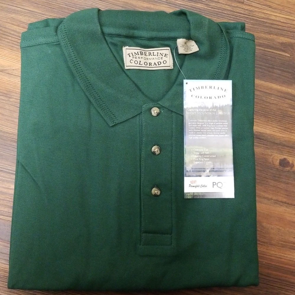 Timberline Green Polo Shirt size 2XL